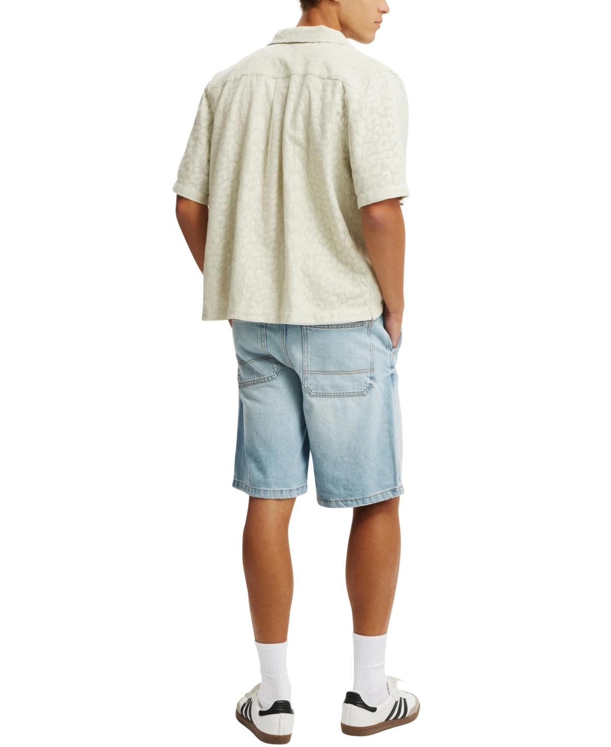 Shop Cotton On Men's Baggy Denim Shorts In Carpenter Remi Blue