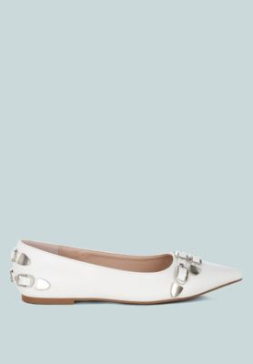 Womens Golini Belt Buckle Detail Ballerinas