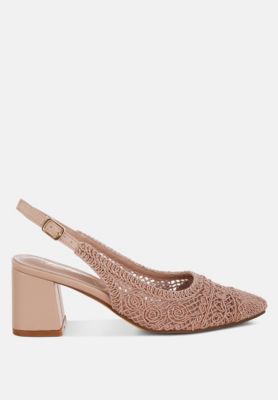 Womens Tolina Woven Design Slingback Sandals