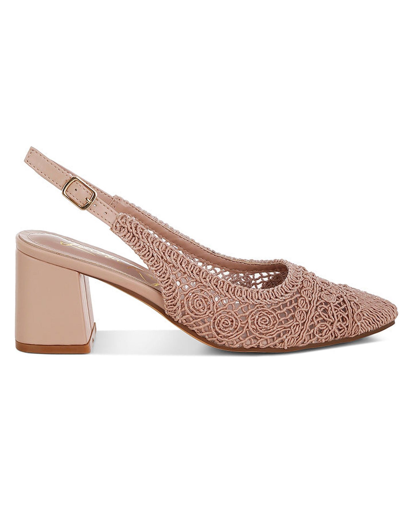 Женские сандалии London Rag Tolina Woven Design Slingback, цвет: Розовый — фото 1