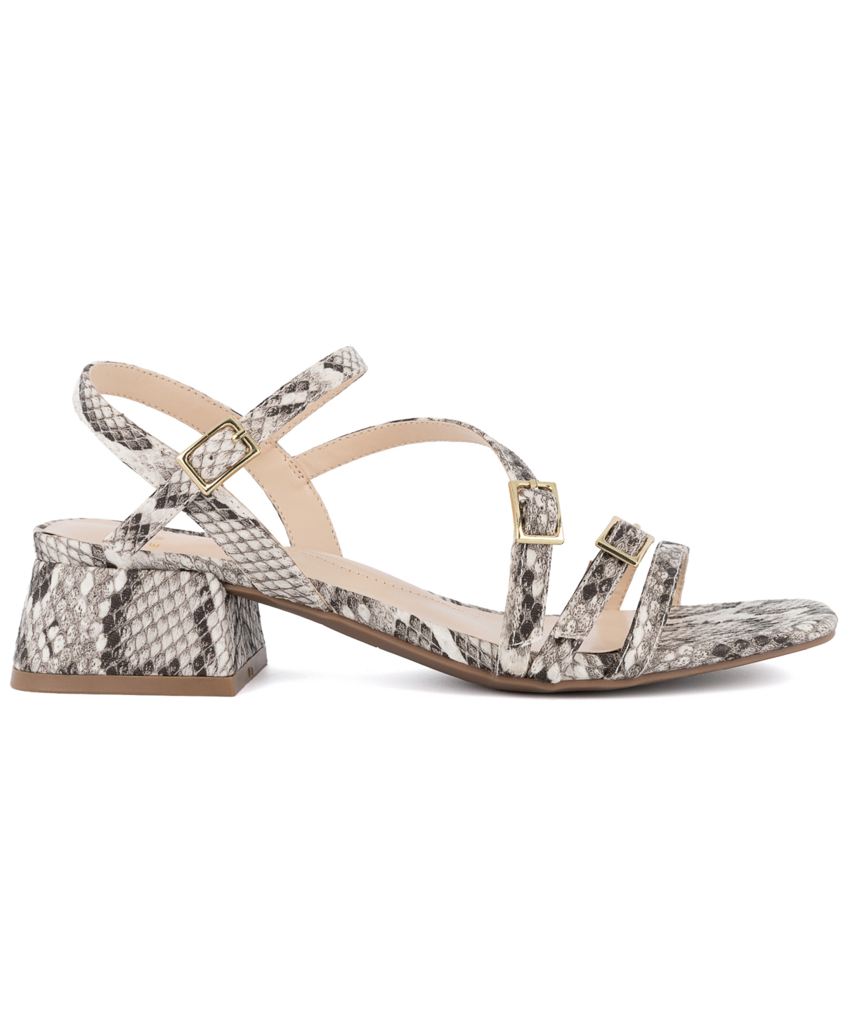 Jones New York Women's Unasyn Block Heel Strappy Dress Sandals In Snake