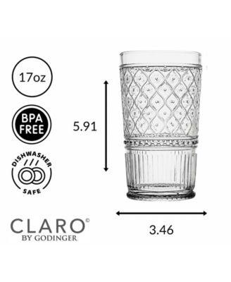 Claro Highball Glasses, Set of 4 