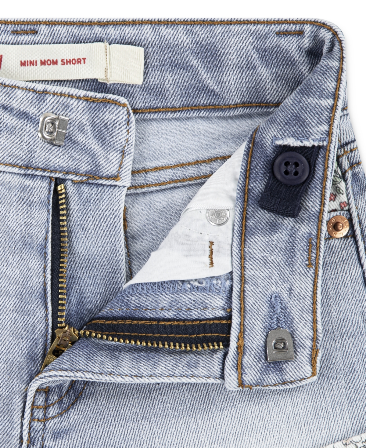 Shop Levi's Little Girls Print Block Mom Shorts In Fully Baked