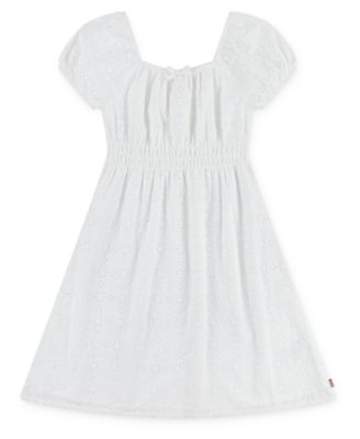 Big Girls Eyelet Short Sleeve Dress