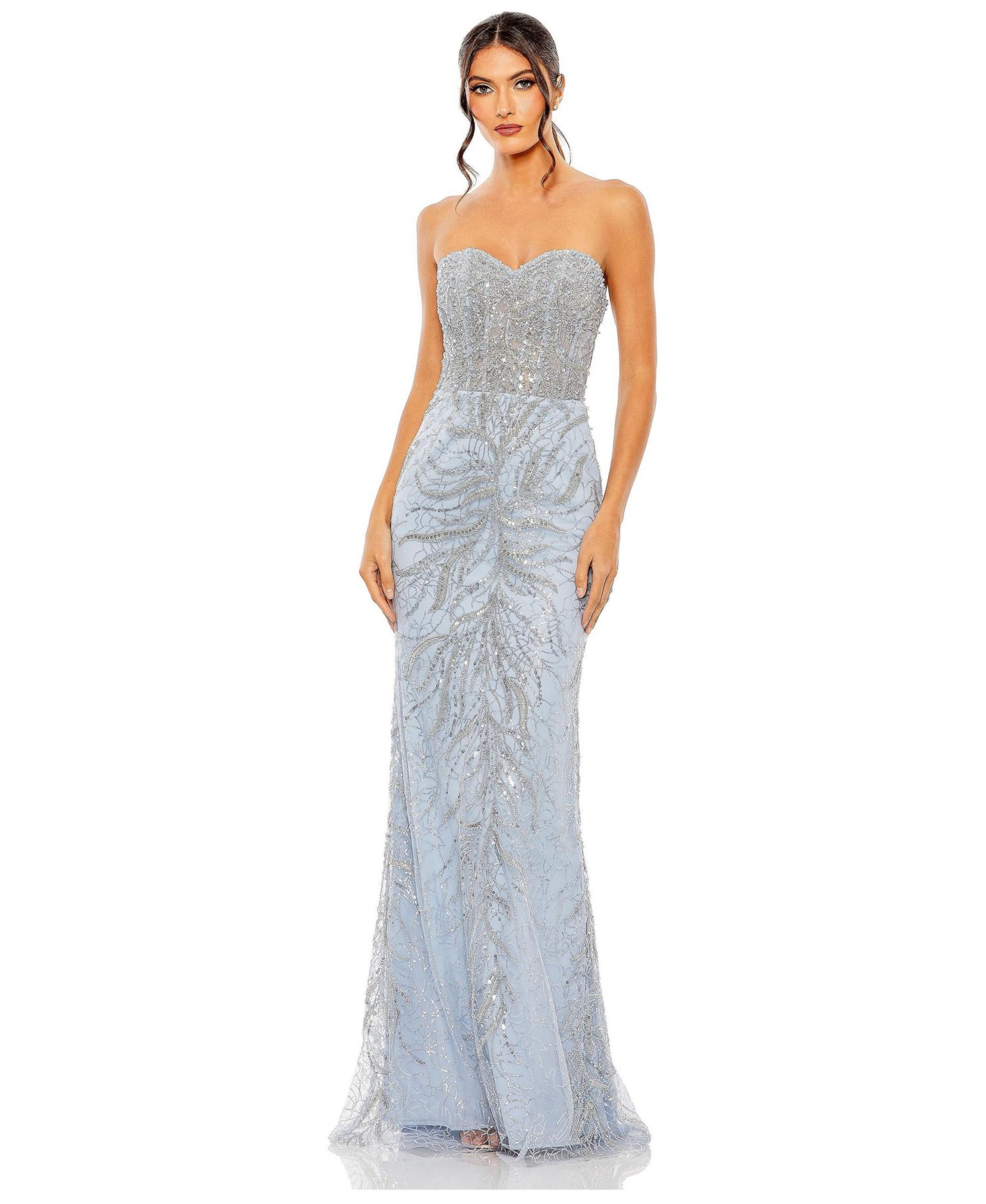 Women's Strapless Embellished Gown