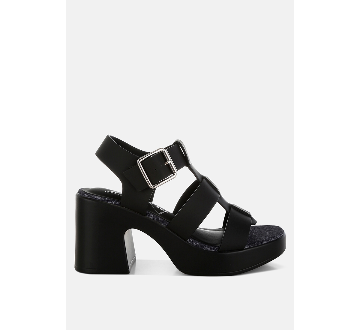 Avalon Chunky Pin Buckle Platform Heels - White