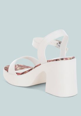 Womens Kolata Faux Leather Pin Buckle Platform Heels