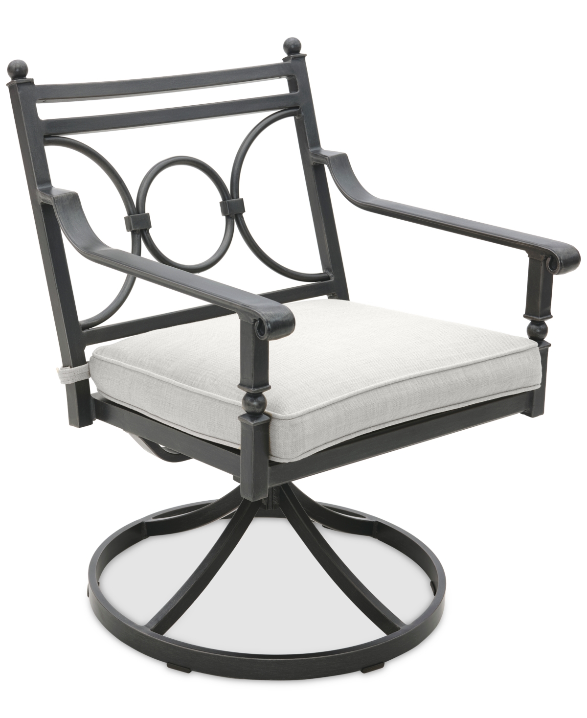 AGIO WYTHBURN MIX AND MATCH SCROLL OUTDOOR SWIVEL CHAIR, CREATED FOR MACY'S 