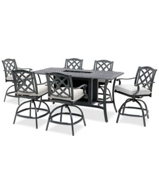 Wythburn 7-pc. Outdoor Bar Height Fire Pit Chat Set