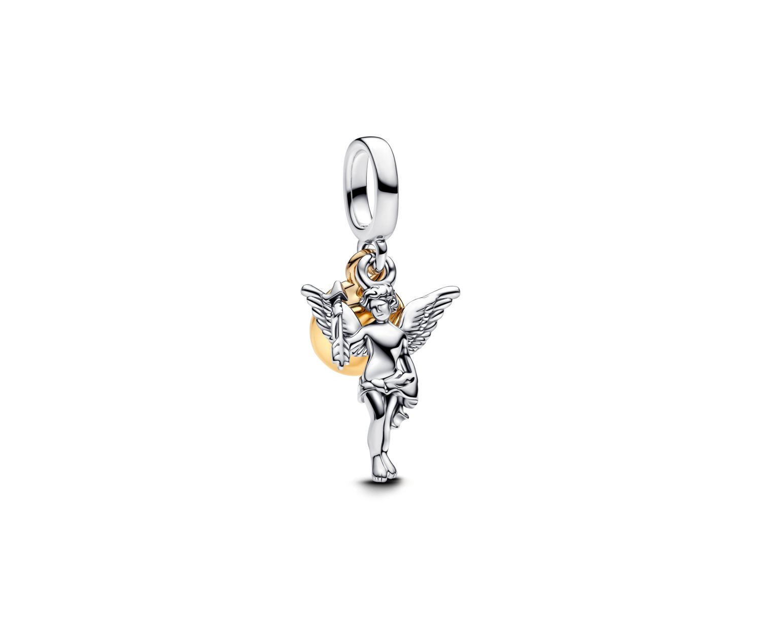 Two Tone Cupid Dangle Charms