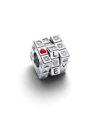 Sterling Silver Moveable Toy Cube Charms