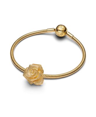 14K Gold Plated Rose Bloom Oversized Charms
