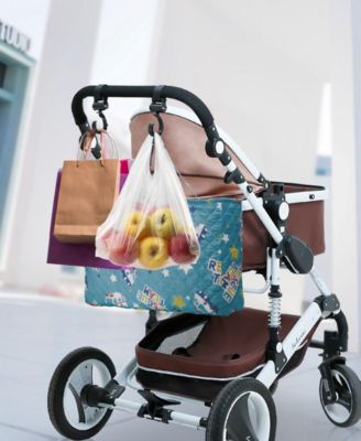 Baby Stroller Hooks with Velcro Straps Set of 2