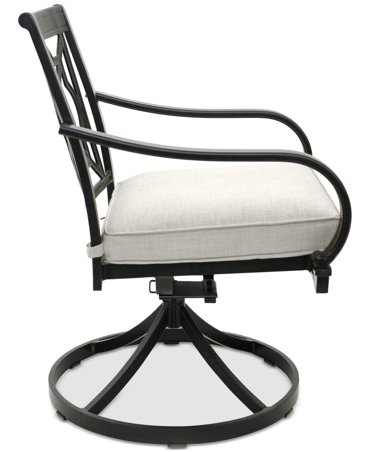 Agio St Croix Outdoor Swivel Chair In Pearl White