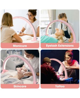 Nail Desk Lamp Half Moon Light 3360LM 48W Nail Tech Lamp Lash Light Adjustable Manicure Beauty Salon Home Spa