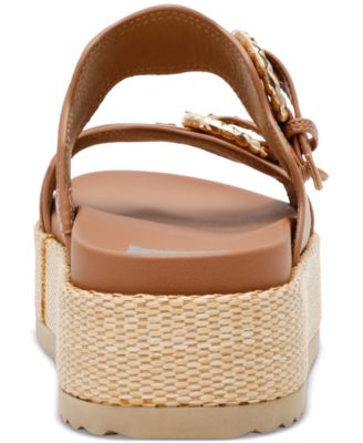 Serpent Double Band Footbed Platform Sandals