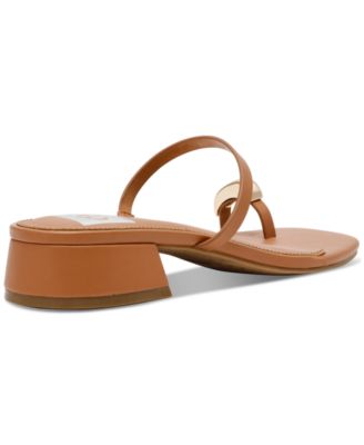 Narra Toe-Ring Block-Heel Dress Sandals