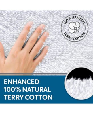 Terry Cotton Waterproof Pillow Protector with Zipper - White (4 Pack)