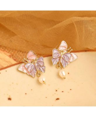Duo-Papillon Drop Earrings