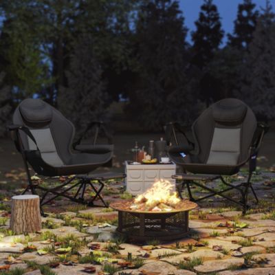 Hammock Camping Chair Set of 2 with Adjustable Back, Dark