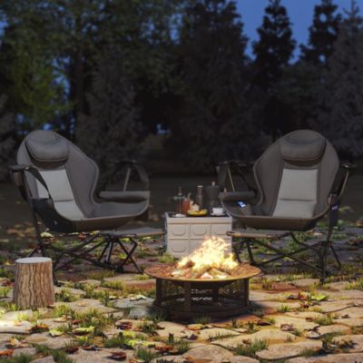 Hammock Camping Chair Set of 2 with Adjustable Back, Dark