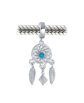 Sterling Silver Dream Catcher Dangle Charm Bead