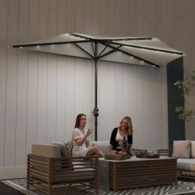 Half Patio Umbrella, UPF 30+ Balcony Umbrella,