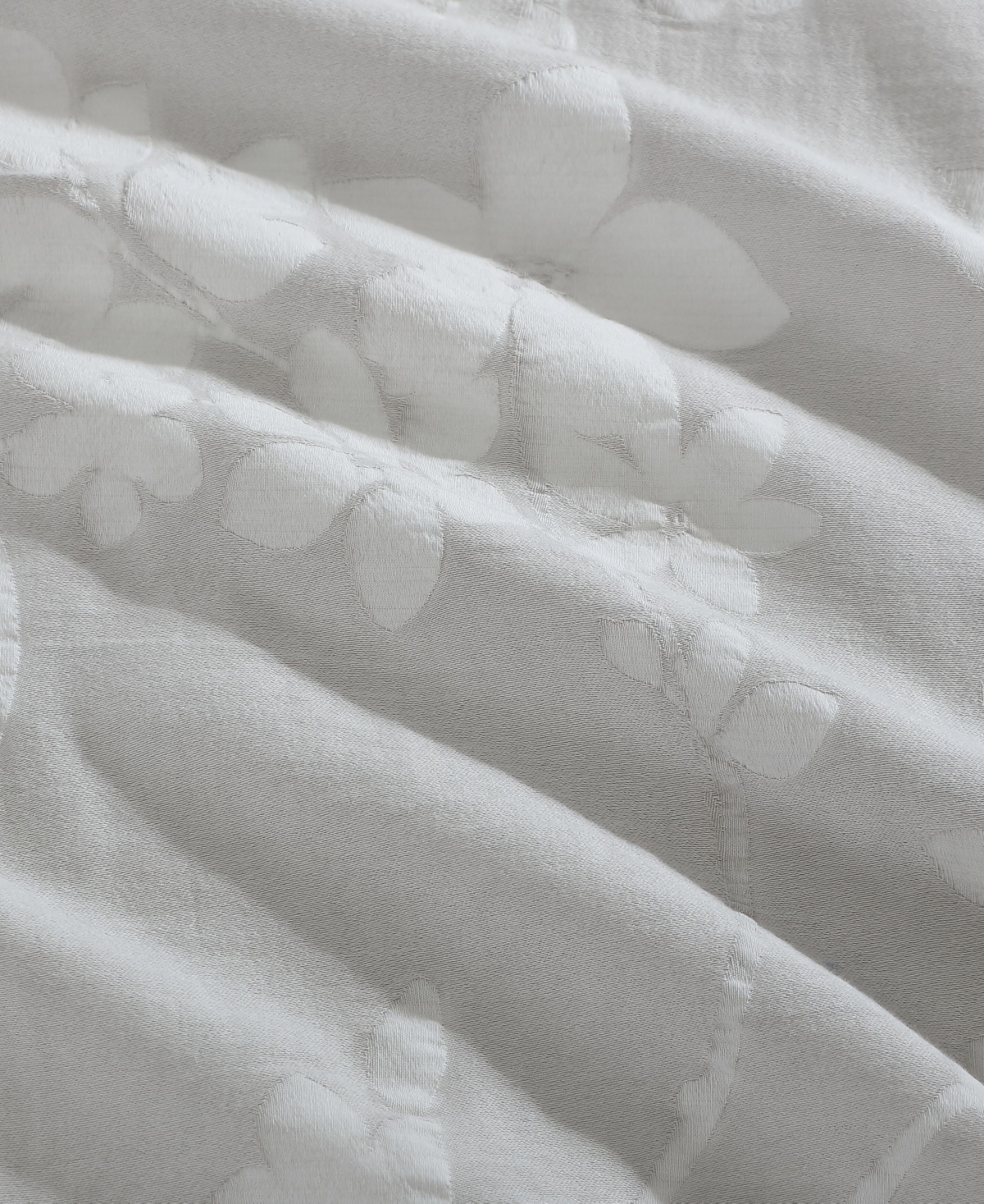 Calvin Klein Spring Branches Cotton Jacquard 3-pc. Comforter Set, King In Gray