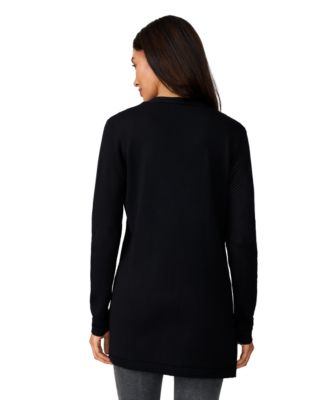 Petite Mesh Open-Front Cardigan