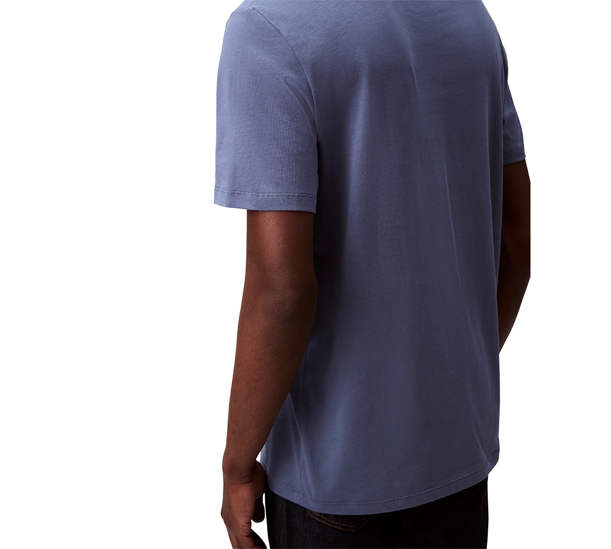 Shop Calvin Klein Men's Smooth Cotton Solid Crewneck T-shirt In Grisaille