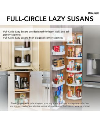 24" Lazy Susan Full-Circle Wood, Corner Cabinet with Steel Bearings