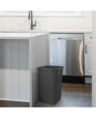 Polymer Replacement 27 qt. Trash Bin, Black, 2 Pack, RV-1024-18-2