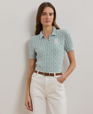 Lauren Ralph Lauren - Women's Cable-Knit Polo Shirt