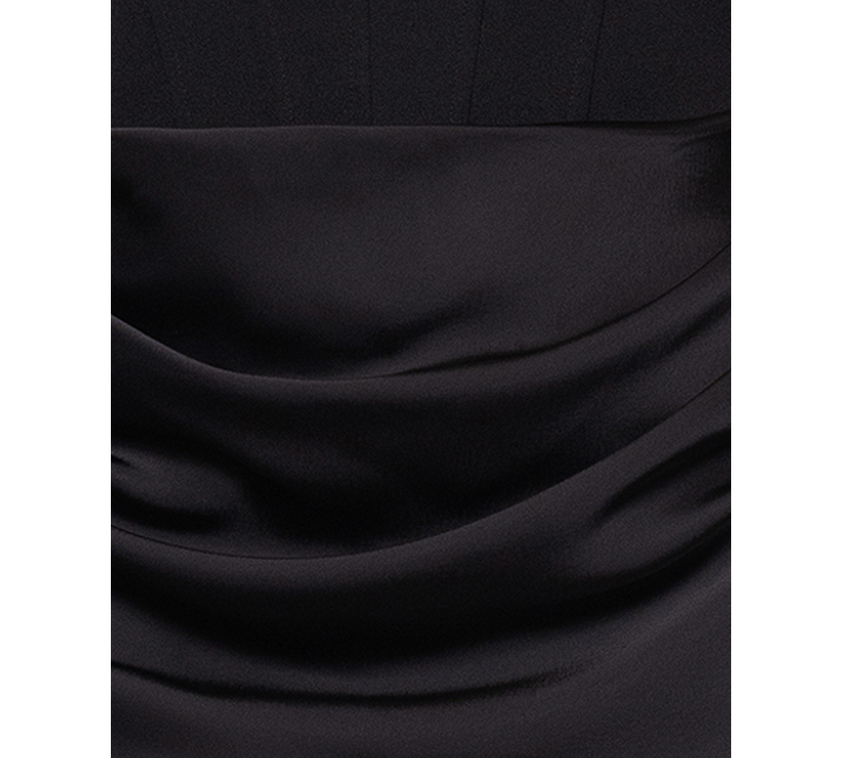 Betsy & Adam Women's Mixed-media Strapless Corset Gown In Black