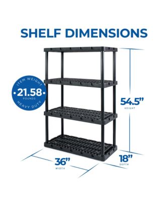 XL 4 Shelf Knect A Shelf Ventilated Heavy Duty Storage (2 Pack)