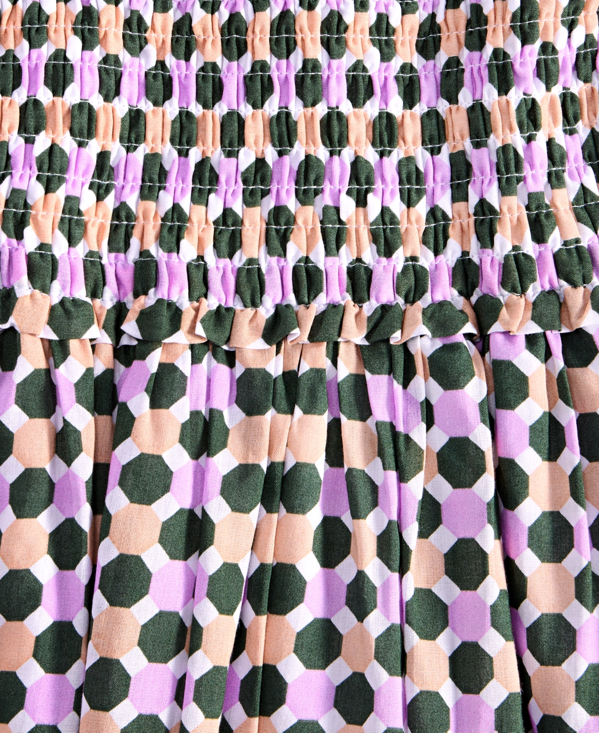On 34th Women's Woven Printed Smocked Sleeveless Midi Dress, Exclusively At Macy's In Orchid Bouquet
