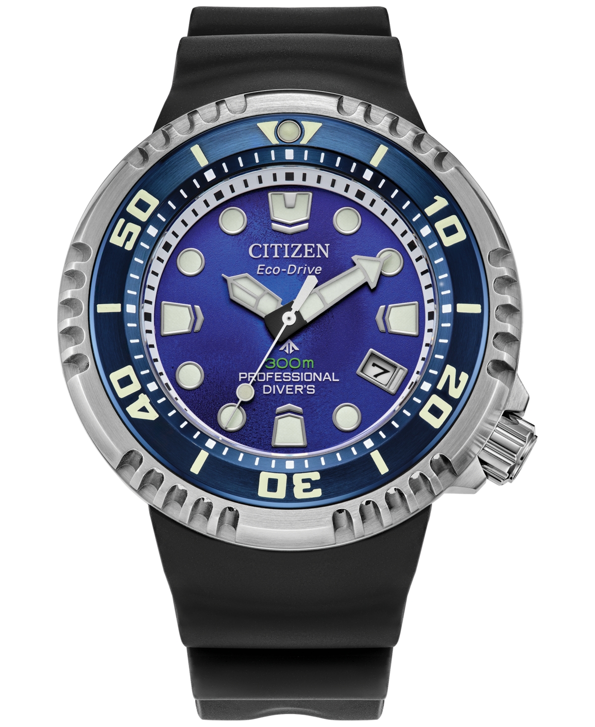 Citizen Men's Promaster Dive Black Benebiol Pu Strap Watch 46mm In Black