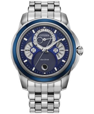 Citizen - Men's Classic Calendrier Silver-Tone Stainless Steel Bracelet Watch 41.8mm