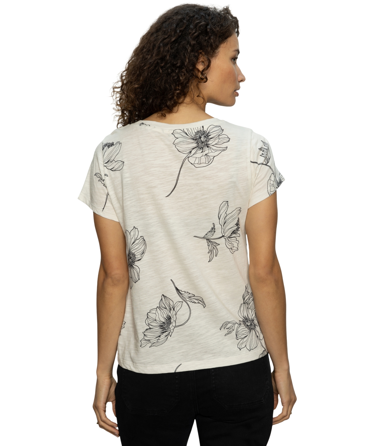 Sanctuary Women's Perfect Pull On T-shirt In Sketched Botanic