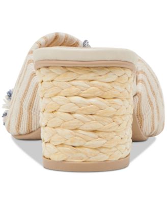 Women's Izra Knot Raffia Block-Heel Dress Sandals