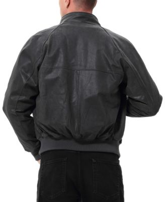 Men's Men WWII Distressed Leather Bomber Jacket