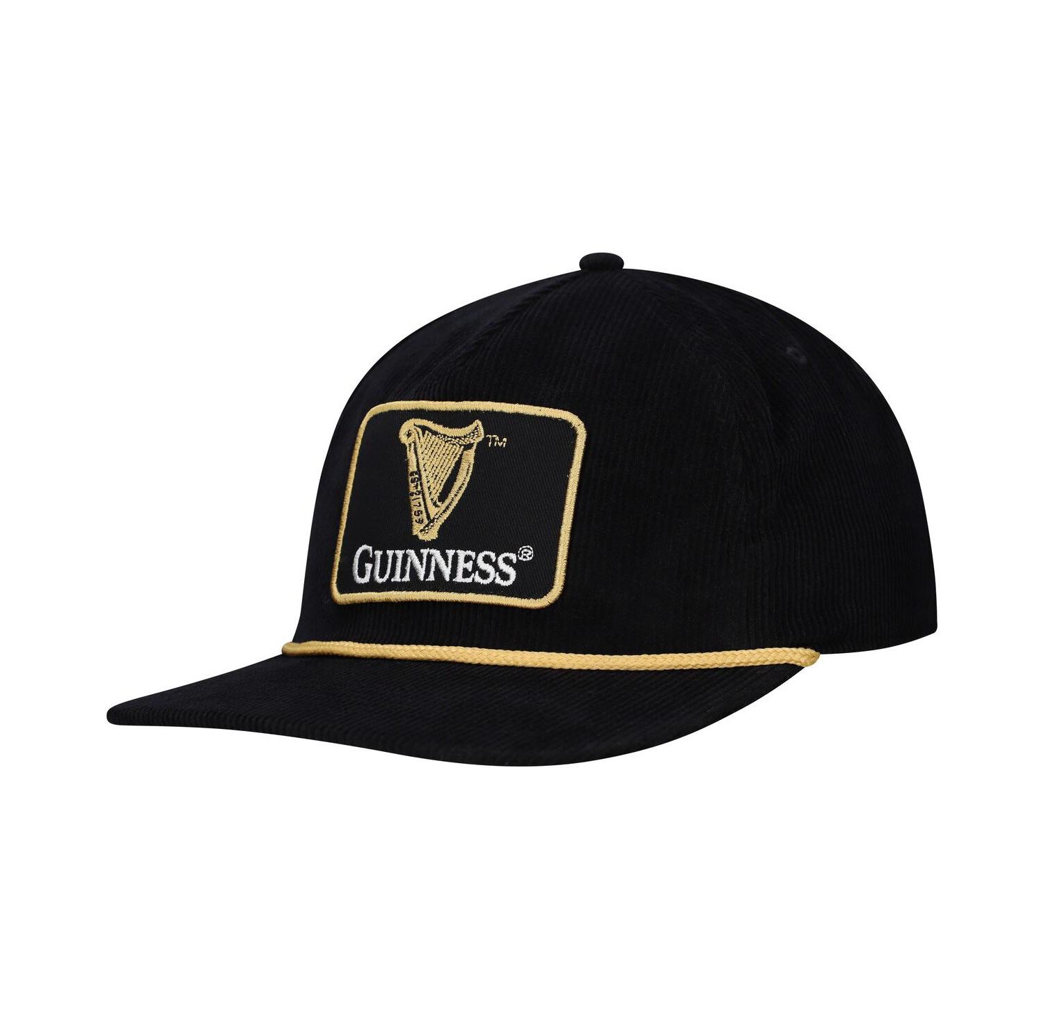 Men's Black Guinness Golfer Adjustable Hat