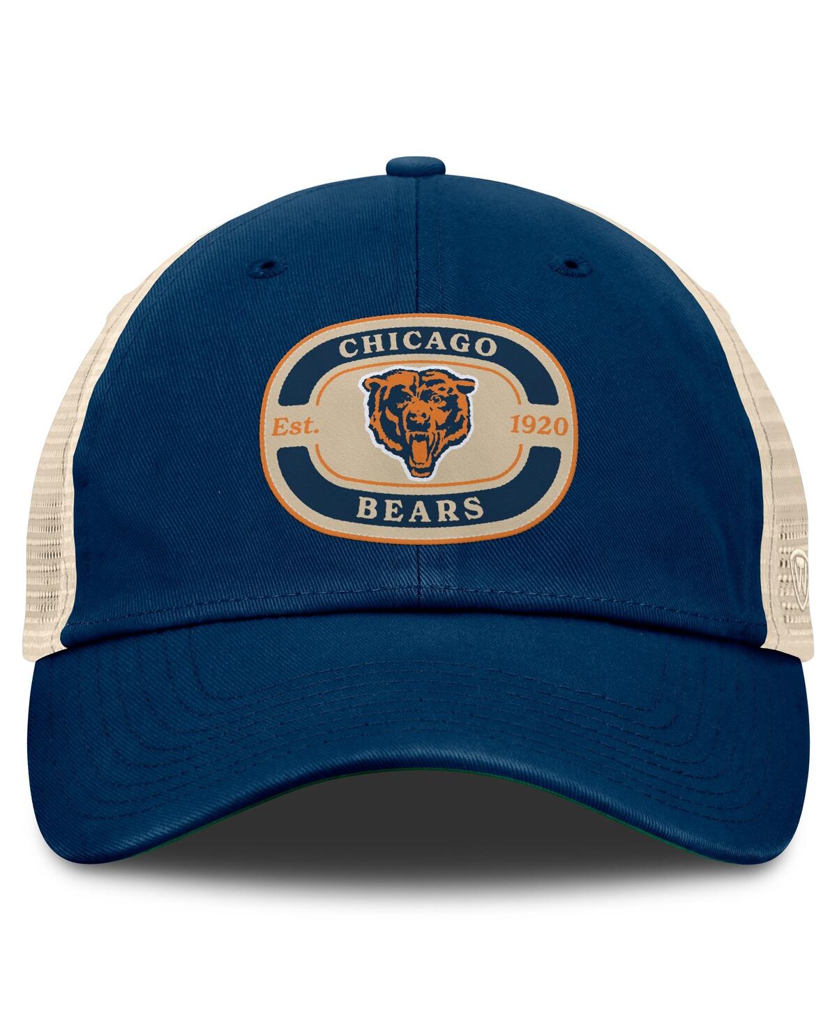 Top Of The World Men's Navy Chicago Bears Team Patch Adjustable Hat In Navy