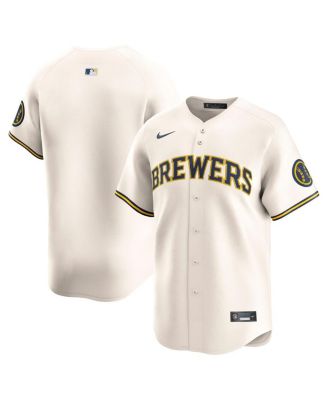 Nike - Men's Cream Milwaukee Brewers Home Limited Jersey