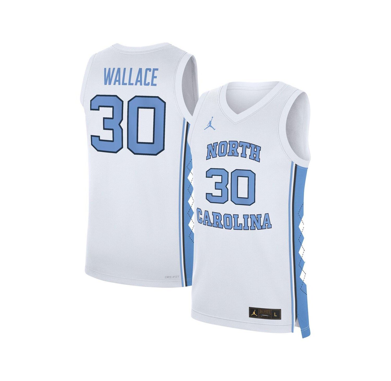 Men's Rasheed Wallace White North Carolina Tar Heels Replica Basketball Jersey