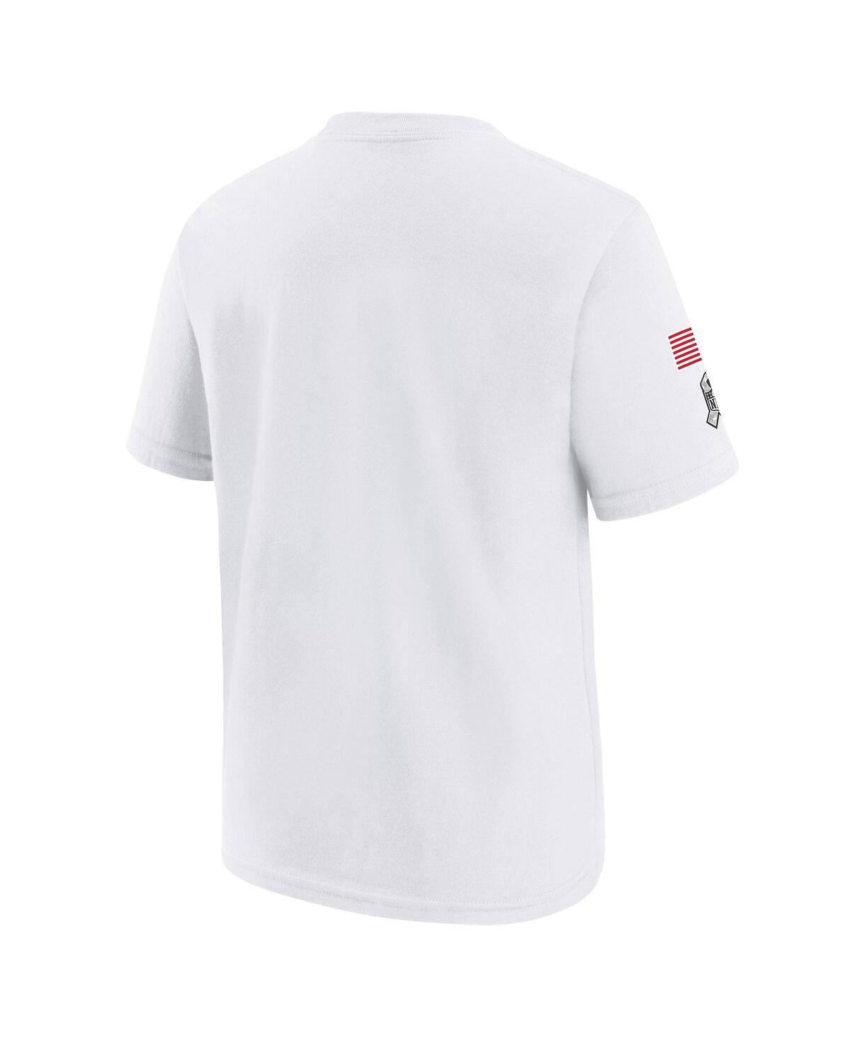 Nike Big Boys And Girls White Dallas Cowboys 2024 Salute To Service T-shirt In White