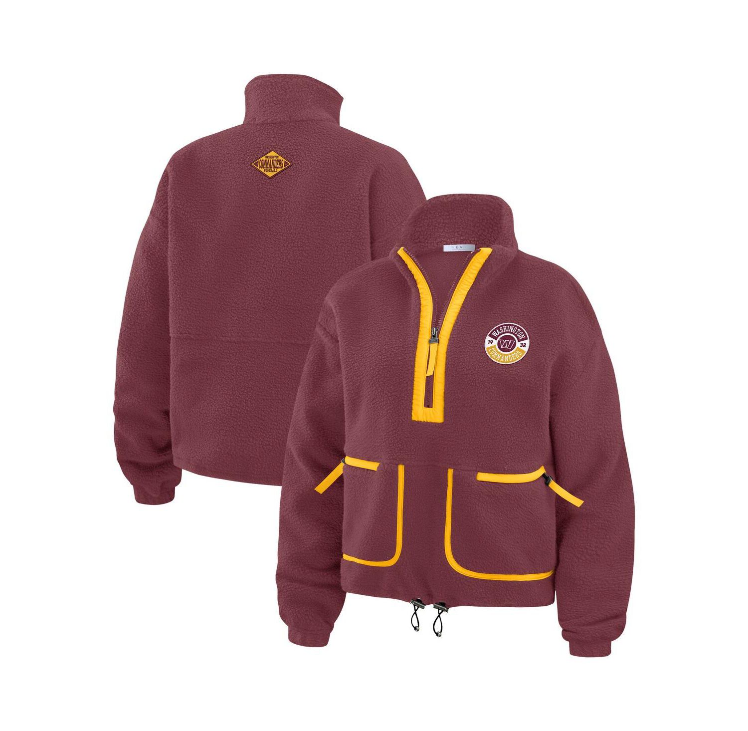 Women's Burgundy Washington Commanders Polar Fleece Half-Zip Jacket
