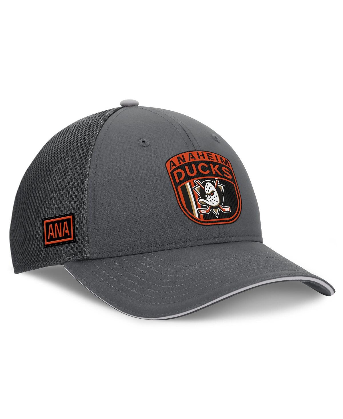Fanatics Men's Gray Anaheim Ducks Authentic Pro Home Ice Trucker Adjustable Hat In Gray