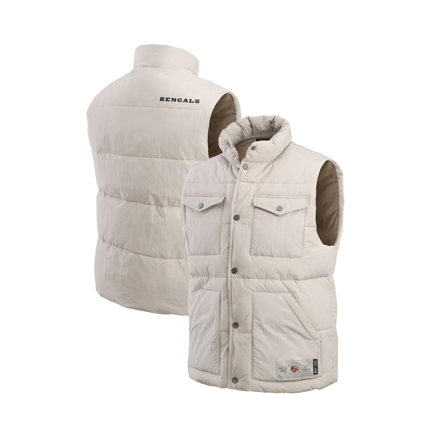 Мужской жилет Fanatics Darius Rucker Collection by Cream Cincinnati Bengals Puffer Full-Snap Vest — фото 1