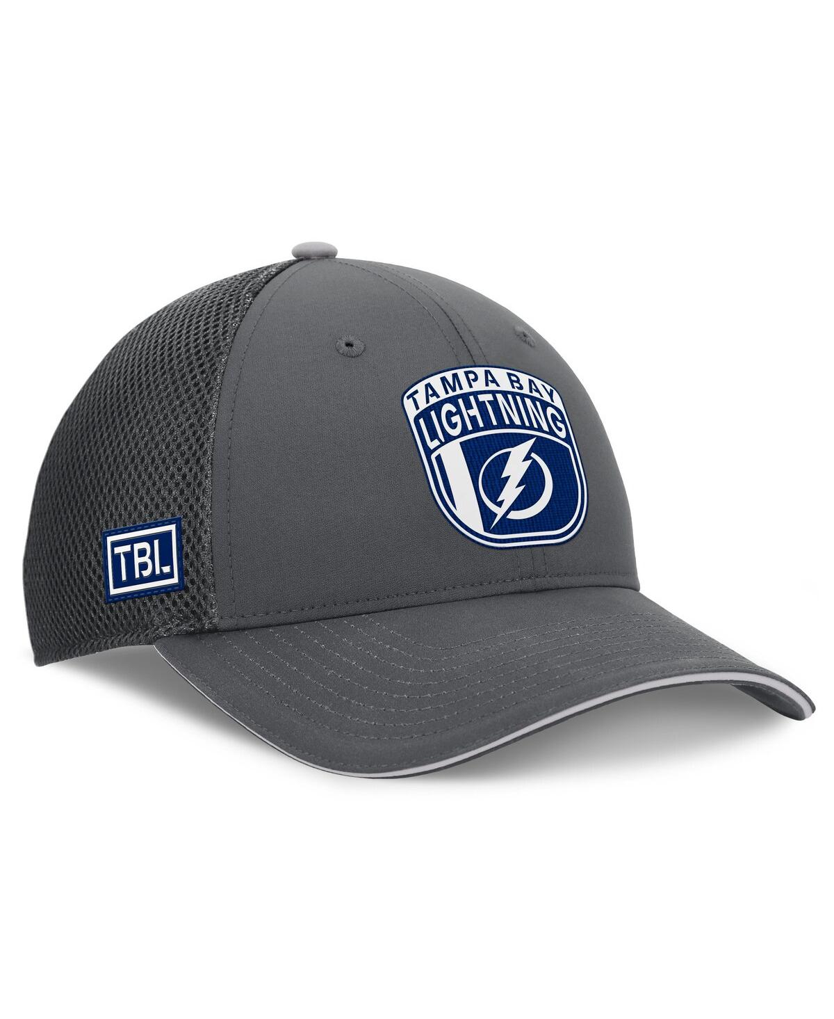 Fanatics Men's Gray Tampa Bay Lightning Authentic Pro Home Ice Trucker Adjustable Hat In Gray